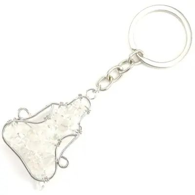 Porte Clés Yogi Chakras en Cristal de roche