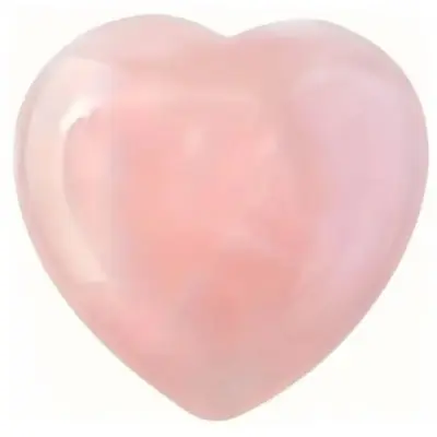 Coeur en Quartz Rose 40mm