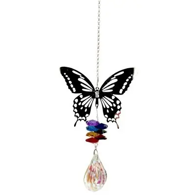 Suspension Miroir Papillon, Cristal Goutte