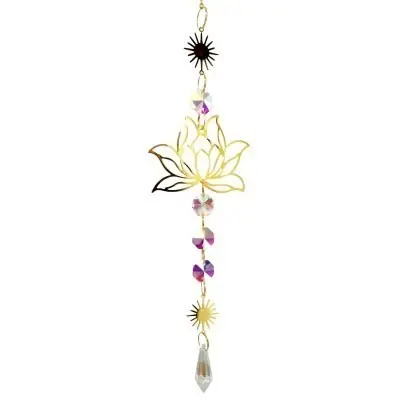 Suspension Miroir Lotus, Cristal Prisme