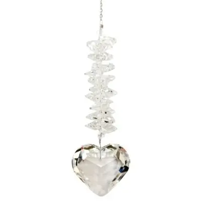 Suspension Cristal à facettes Coeur