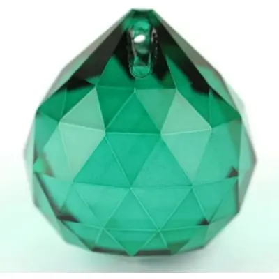 Cristal à Facette vert Emeraude 30mm