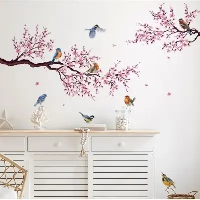 Sticker Branches de Cerisier aux Oiseaux