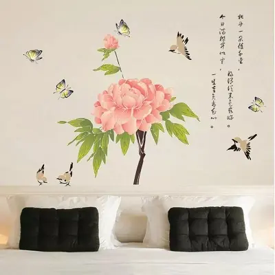 Sticker Fleurs de Pivoines roses