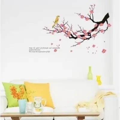 Sticker Oiseau sur la Branche de cerisier