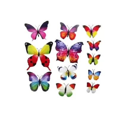 Stickers 12 Papillons Couleurs d’Eté 3D