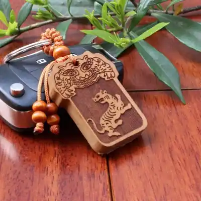 Porte Clés Calligraphie Zodiaque Tigre