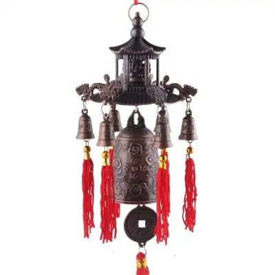 Carillon Pagode Bouddha 6 clochettes