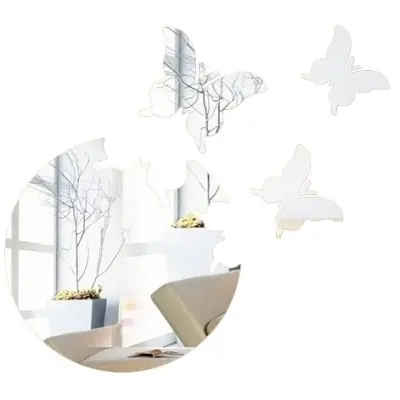 Grand Sticker Miroirs Envolée de Papillons