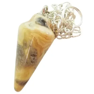 Pendule en Agate Crazy Lace jaune