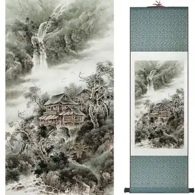 Kakemono Maison dans la Montagne