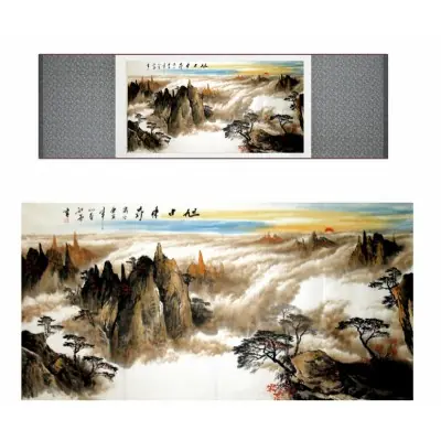 Kakemono Montagne dans la Brume