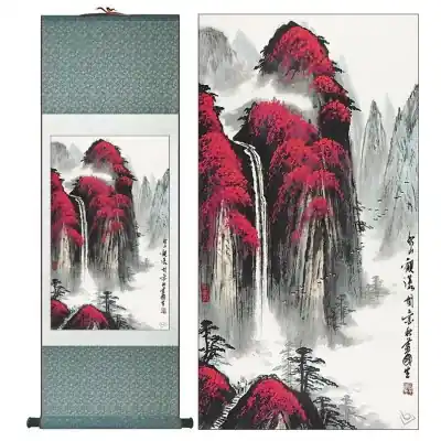 Kakemono Cascade dans la Montagne rouge
