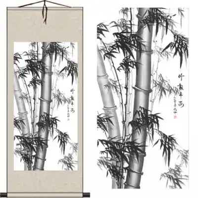 Kakemono Bambous blancs