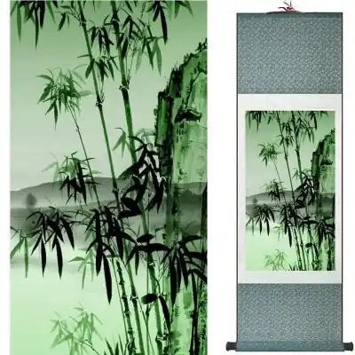 Kakemono Bambous verts