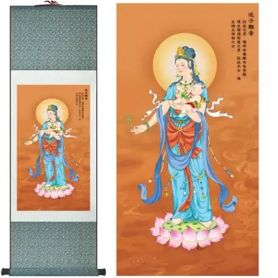Kakemono Guan Yin Donneuse d’Enfants
