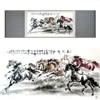Kakemono Chevaux Fougueux