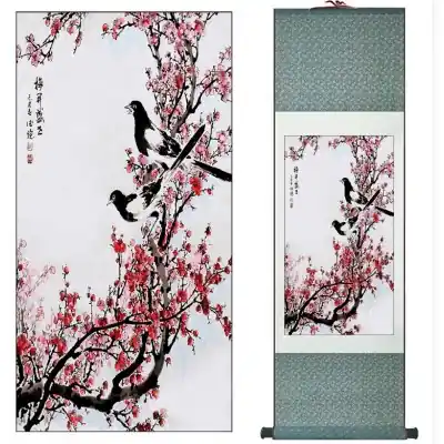 Kakemono Cerisier rose et Pies