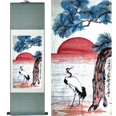 Kakemono Grue de la Longévité