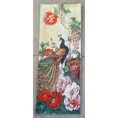 Tangka Tapisserie Paons Fleuris