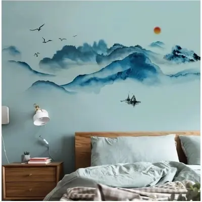 Sticker Paysage bleu au Levant