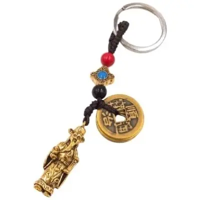 Porte Clés 5 Pièces de l’Empereur, Dieu de la Richesse
