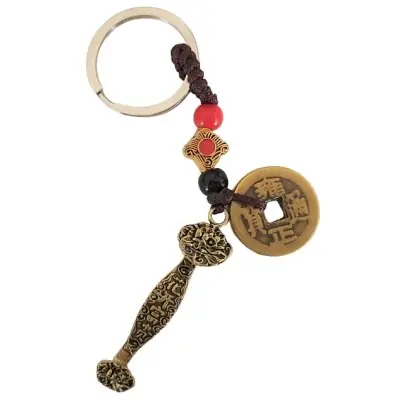 Porte Clés 5 Pièces de l’Empereur, Ruyi Tête de Dragon