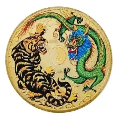 Amulette dorée 2 Animaux Célestes