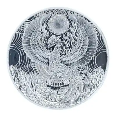 Amulette Phénix Lumineux argenté