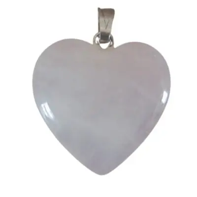 Pendentif Coeur en Quartz rose