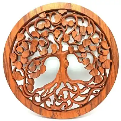 Panneau Décoratif Sculpté Arbre de Vie 40cm