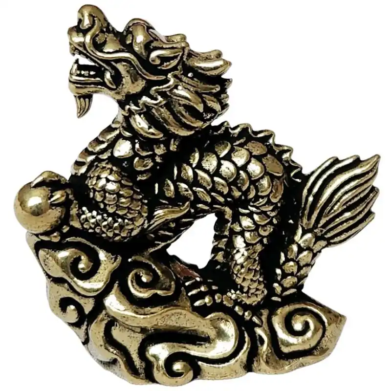 Statue Dragon Serpent en laiton