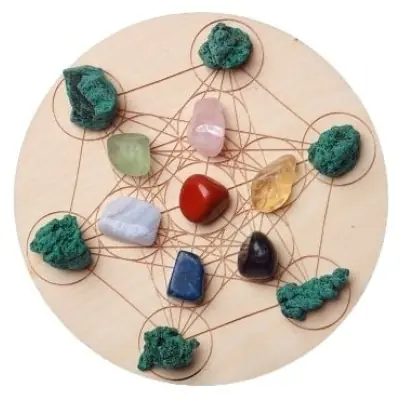 Etoile 7 Chakras et Malachite brute
