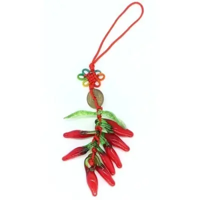 Suspension Porte Clés Piments, Pièce de monnaie