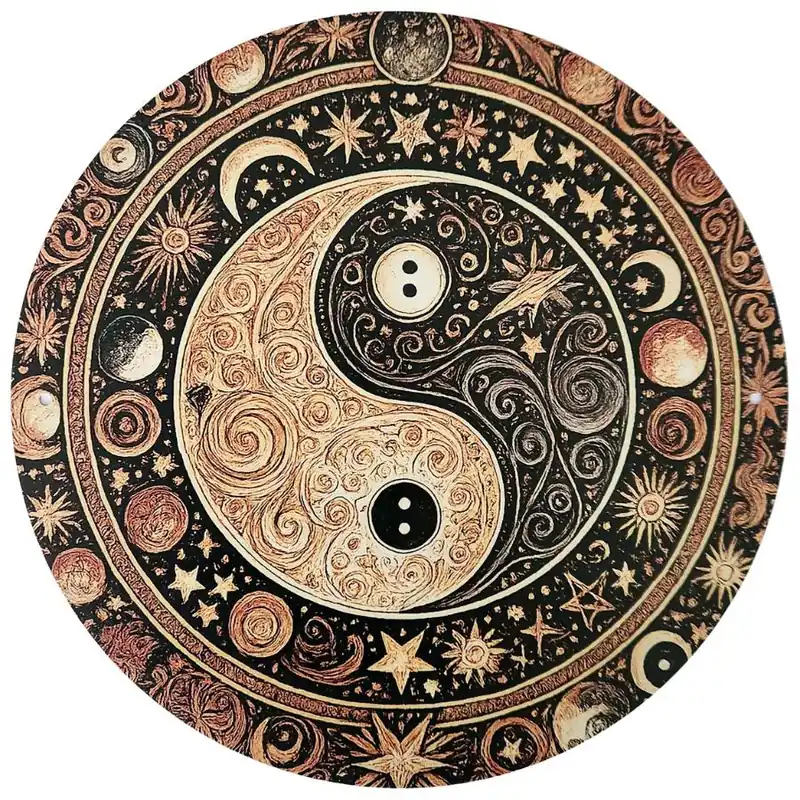 Plaque Décorative Yin Yang Cosmique