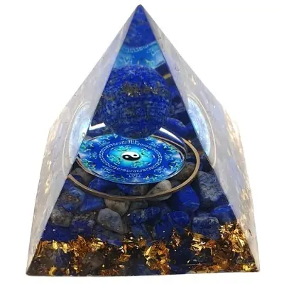 Orgonite Pyramide Yin Yang Lapis Lazuli