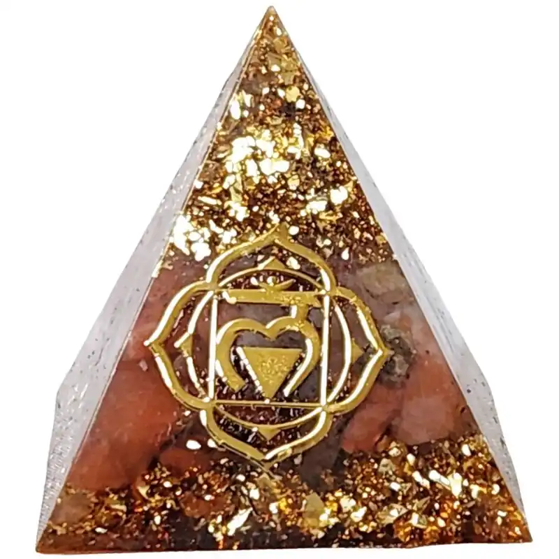 Petite Orgonite Pyramide Muladhara Chakra
