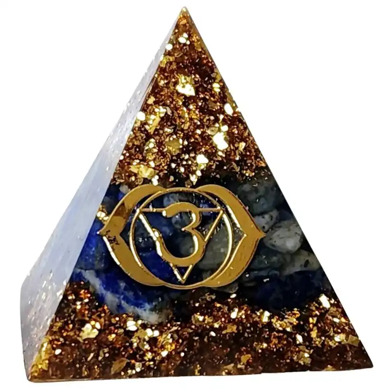 Petite Orgonite Pyramide Ajna Chakra