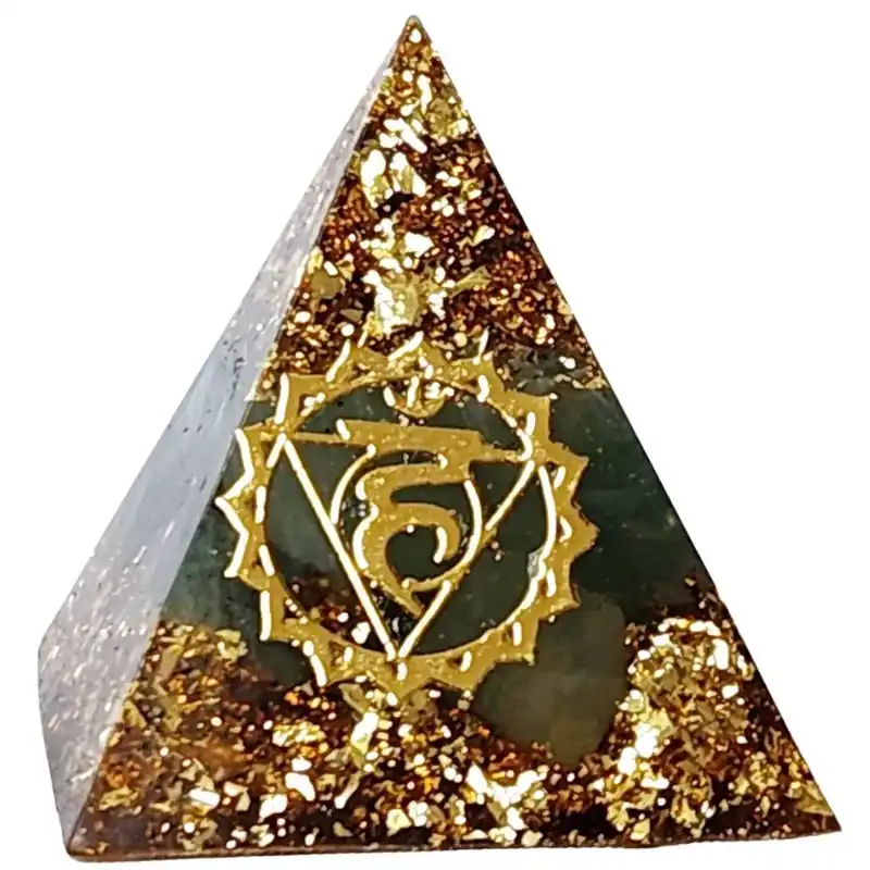 Petite Orgonite Pyramide Vishuddha Chakra