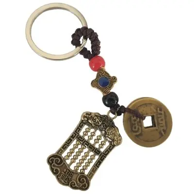 Porte Clés 5 Pièces de l’Empereur, Abacus Double Pi Yao