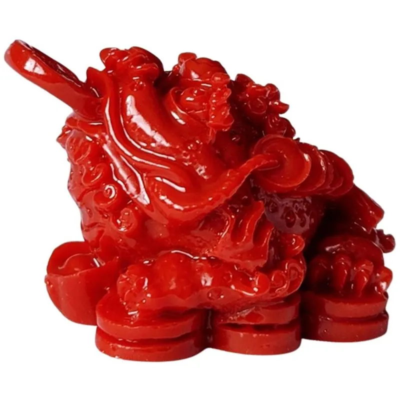 Statue Crapaud de la Fortune rouge