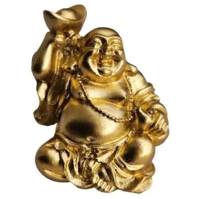 Statue Bouddha au Lingot dorée