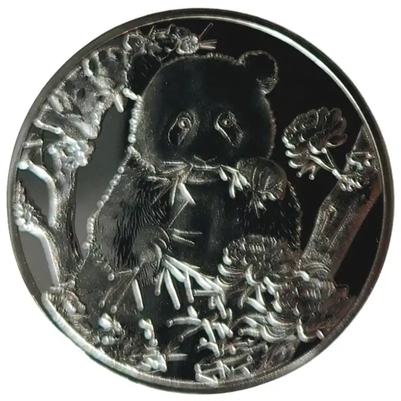Amulette argentée Panda aux Bambous