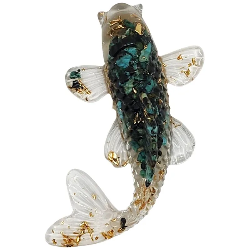 Figurine Poisson Carpe en Turquoise Africaine