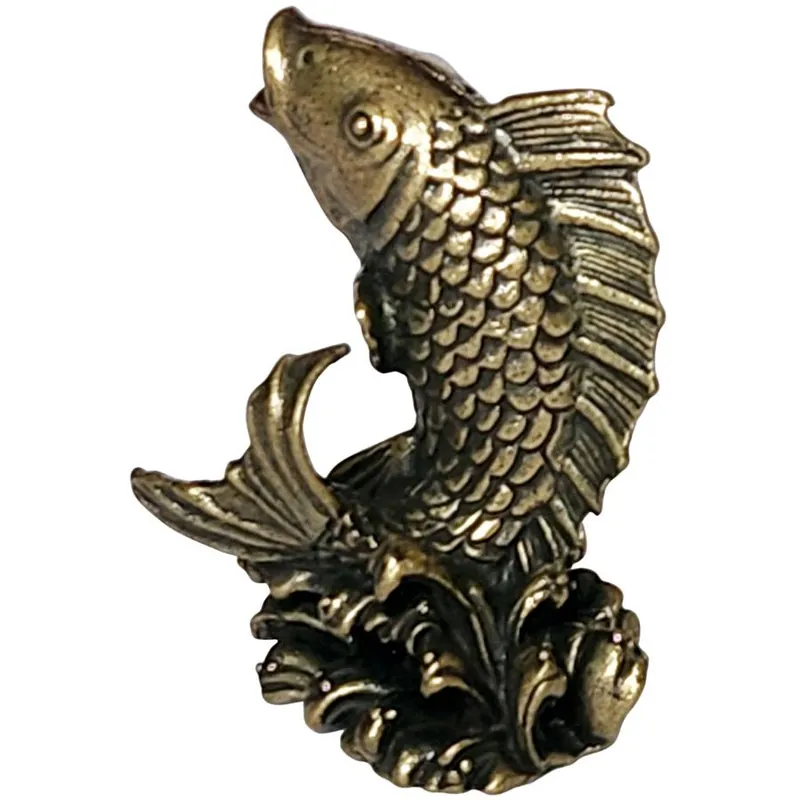 Statue Poisson Carpe en cuivre