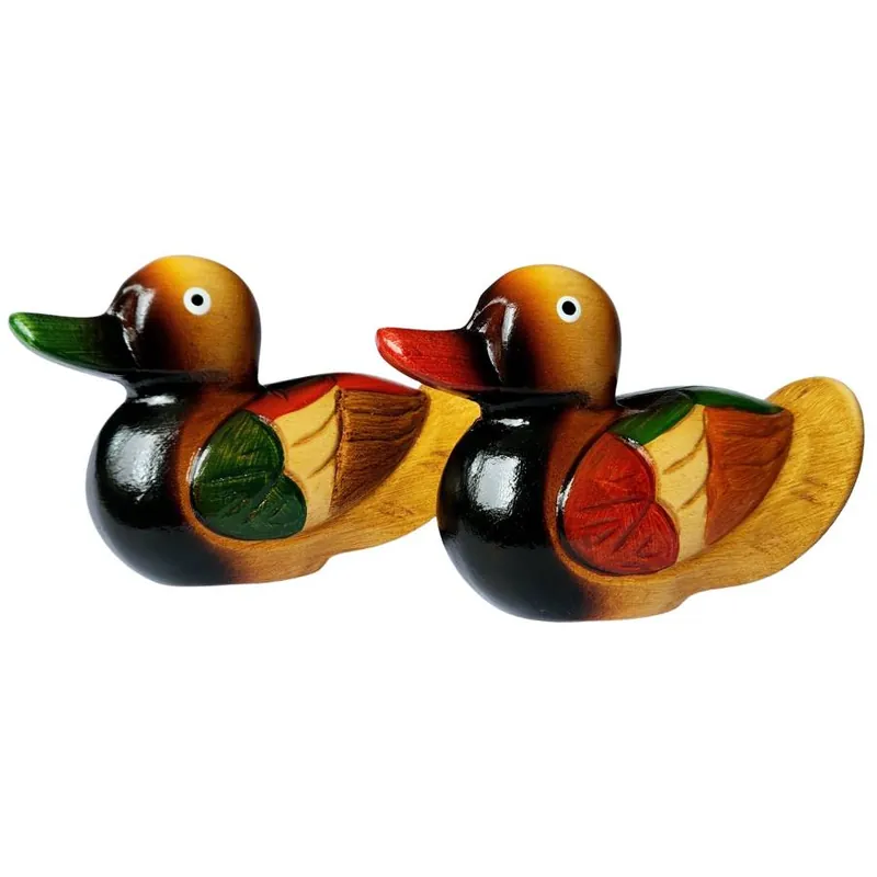 Statues Canards Mandarins Fidèles 15 cm