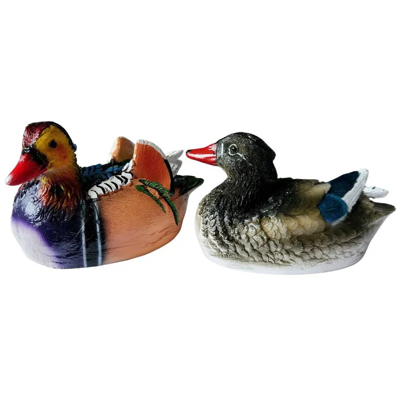 Statues Canards Mandarins Union et Fidélité 16 cm
