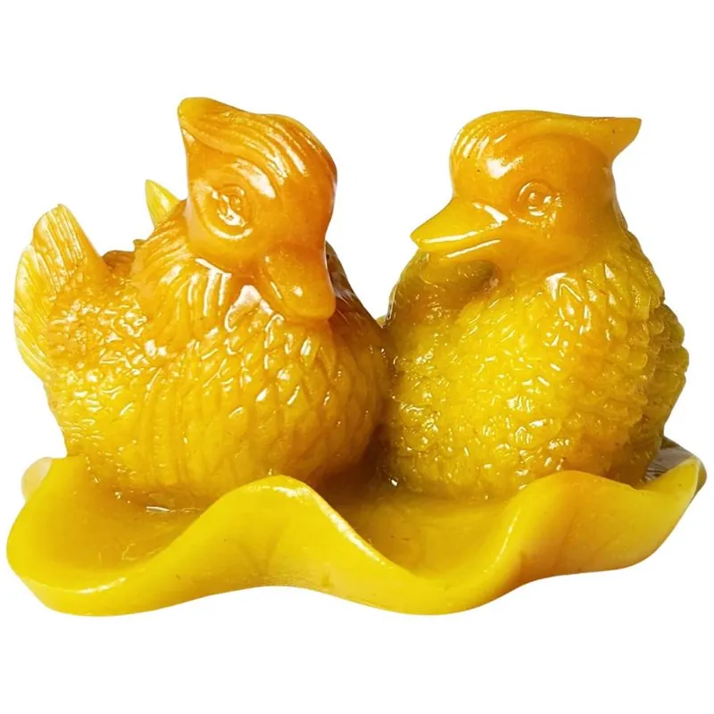 Statues Canards Mandarins jaunes