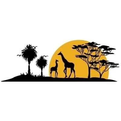 Plaque Déco Girafes au Levant
