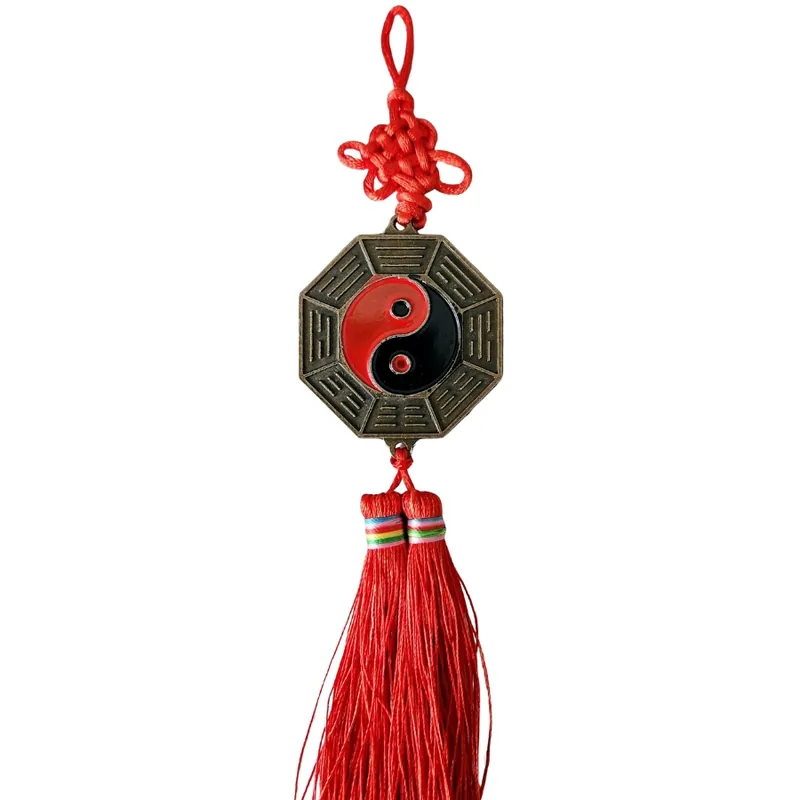 Suspension Miroir Plat Bagua Yin Yang